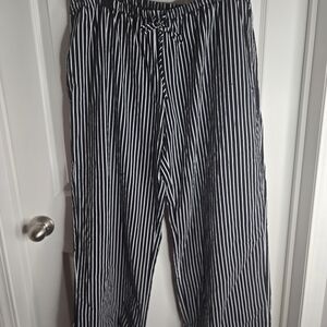 No Boundaries Black and White Striped Wide Leg Pants